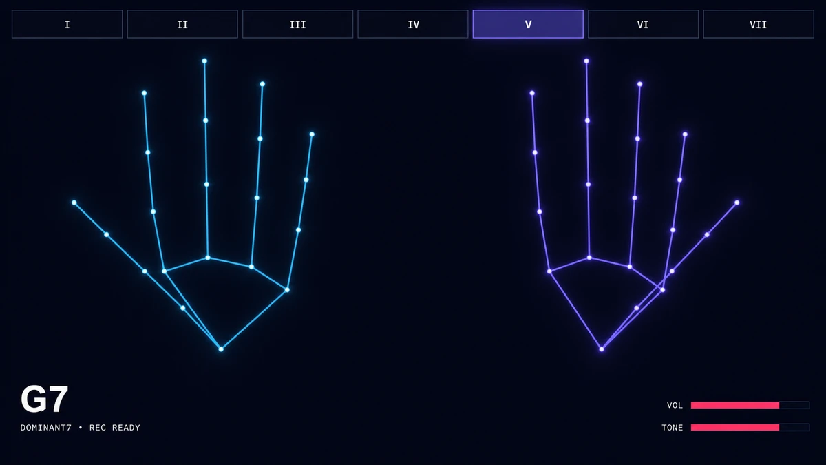 Gesture Synth chord and root degree guide