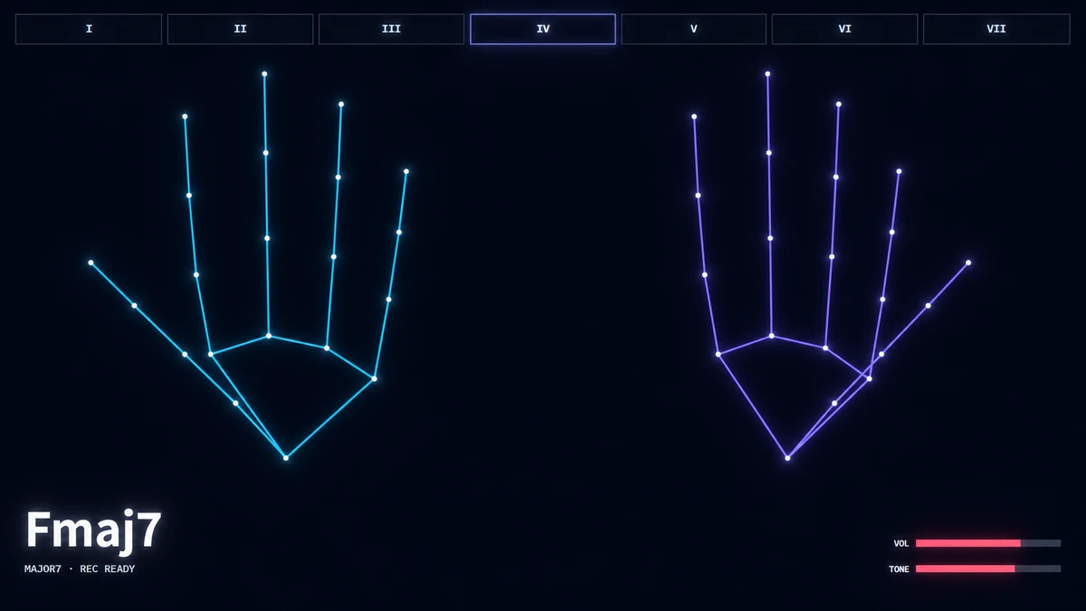 Gesture Synth online webcam instrument interface